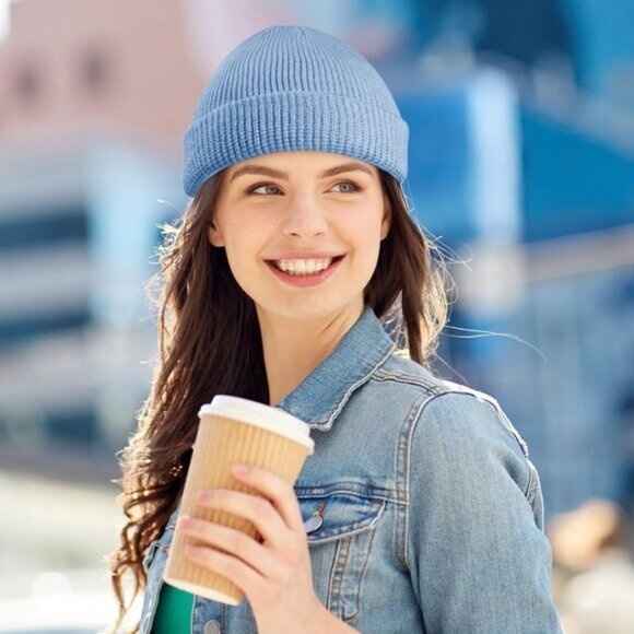 ⚡Unisex Black, Red, Yellow, Light Blue 4 Pieces Watch Hat Fisherman Beanie - Picture 3 of 6